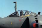 Close-up detail view of the canopy and intake on a BAe Sea Harrier; color