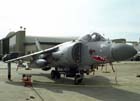 Front right side view of a BAe Sea Harrier at rest; color